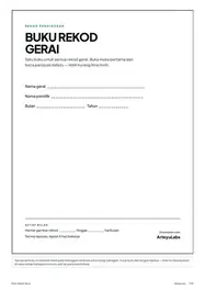 Kit rekod harian untuk gerai