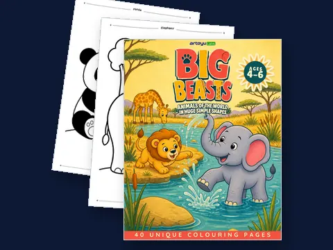 Big Beasts - kulit hadapan dan dua muka mewarna