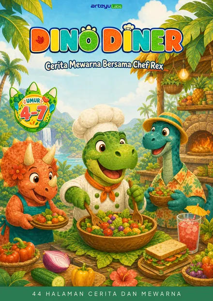 Dino Diner - Dinosaur, makanan, dan banyak warna.