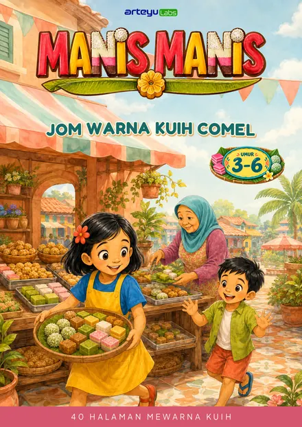 Manis-Manis - Kuih dan manisan Malaysia untuk diwarna.