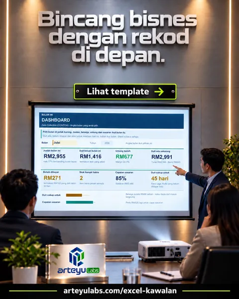 Iklan: "Bincang bisnes dengan rekod di depan."