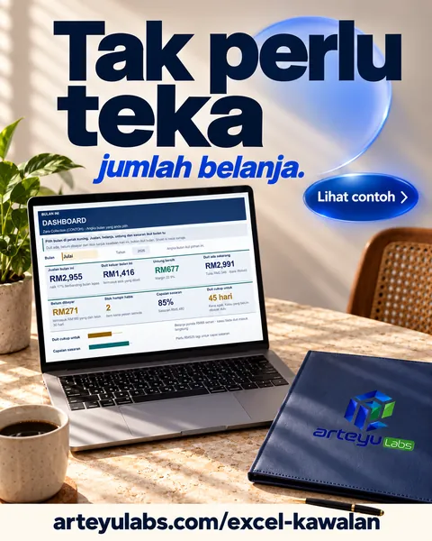 Iklan: "Tak perlu teka jumlah belanja."